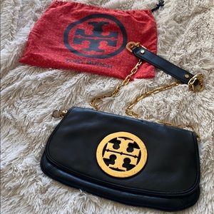 Tory Burch Black Leather Crossbody/Clutch purse